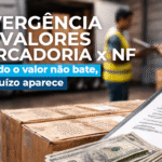Divergência de valores Mercadoria x NF